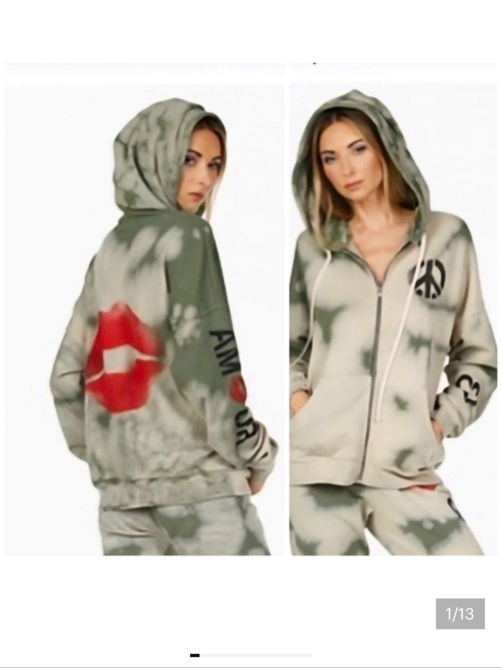 Lauren Moshi Amore zippered hoodie